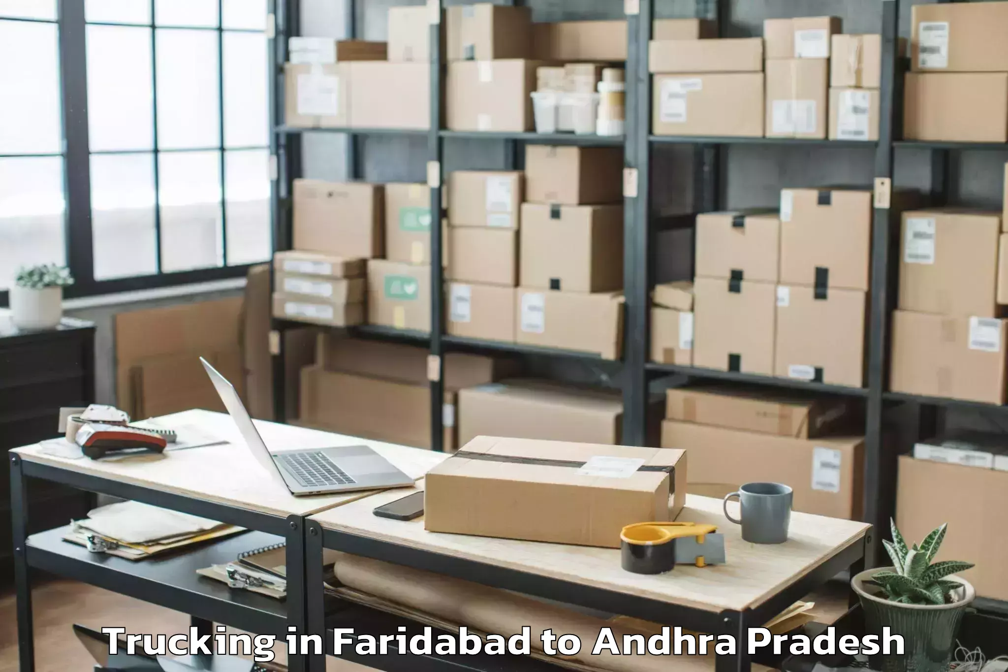 Book Faridabad to Betamcherla Trucking Online